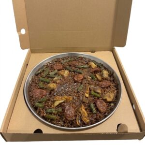 Arròs amb botifarra de Rubia gallega madurada, carxofa i espàrrecs de marge de Sal i Pebre